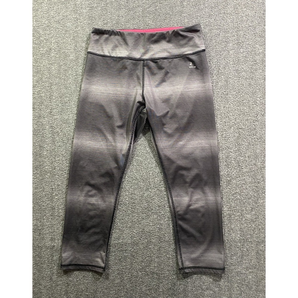 RBX women's workout capri leggings Gray and Pink Size M